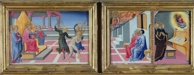Der Traum des Heiligen Hieronymus und die Erscheinung des Heiligen Hieronymus vor Sulpicius Severus und dem Heiligen Augustinus, 1444